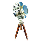 Vintage aluminum searchlight floor lamp for home décor